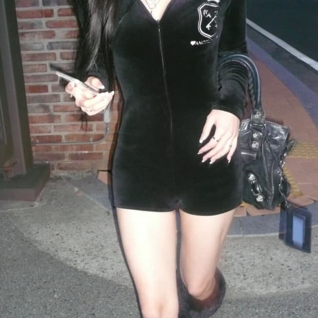 엔젤넘버 555 바디수트 (Black) M