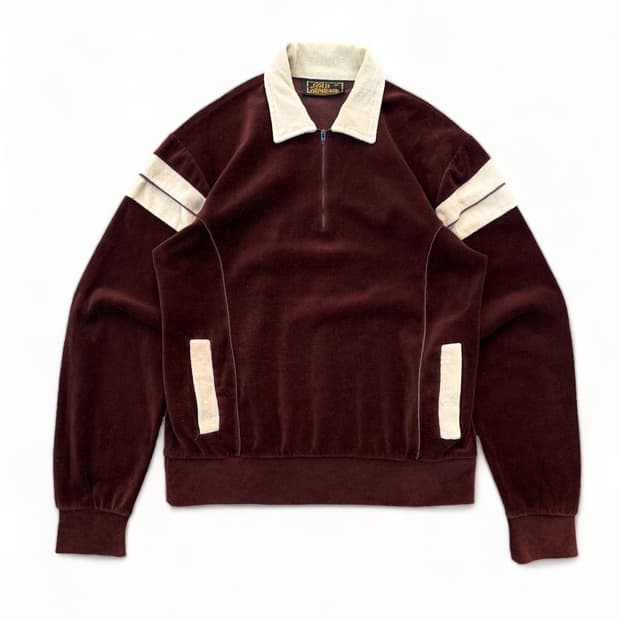80’s Quater Zip Velour shirts