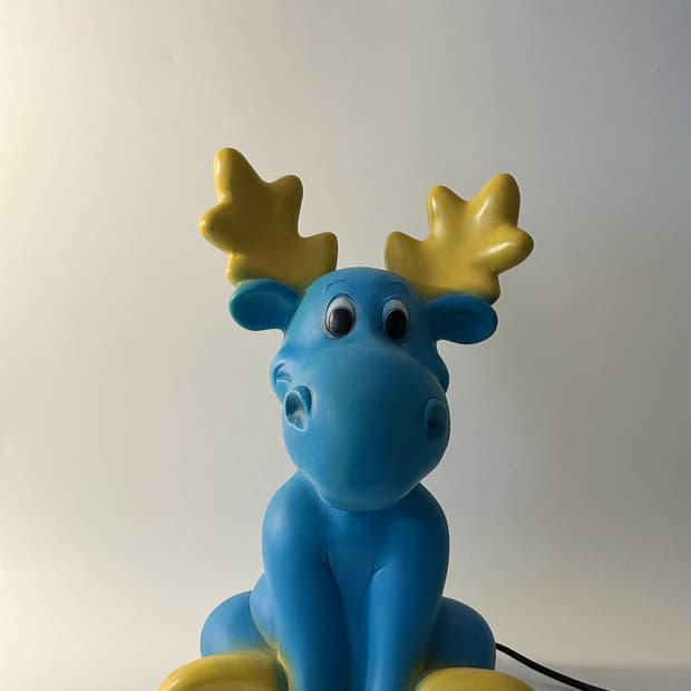 00‘s 독일 Heico 빈티지 테이블 조명 엘크 사슴 소품 인테리어 레