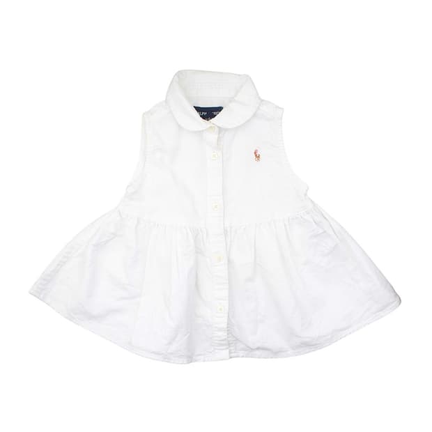 랄프로렌 키즈 화이트 나시 원피스 18개월