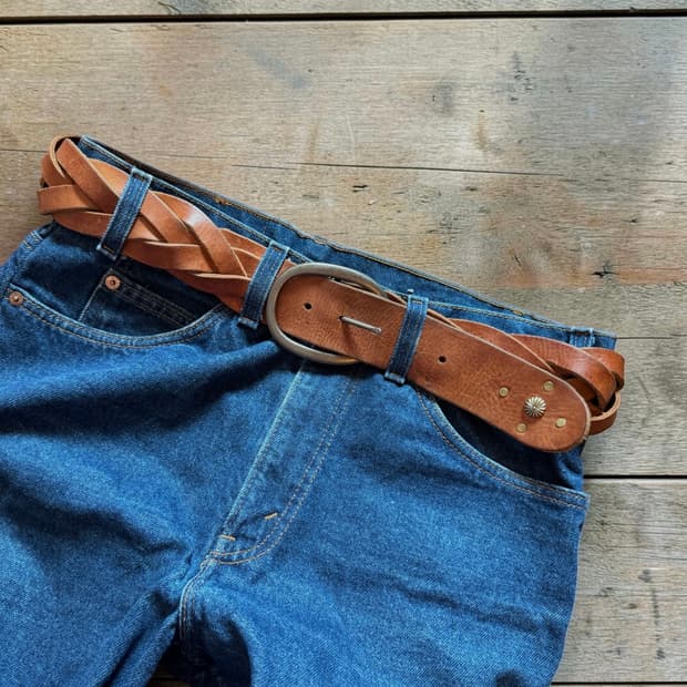American Eagle 가죽 위빙 콘초 렌저 웨스턴 벨트