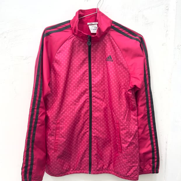 adidas pink dot zipup