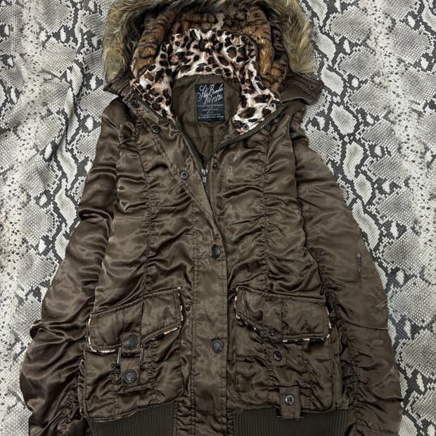 [GAL]00‘s Rare Design Shirring Leopard F