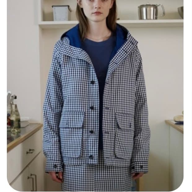 엔조블루스 후드 버튼 자켓(실물사진)