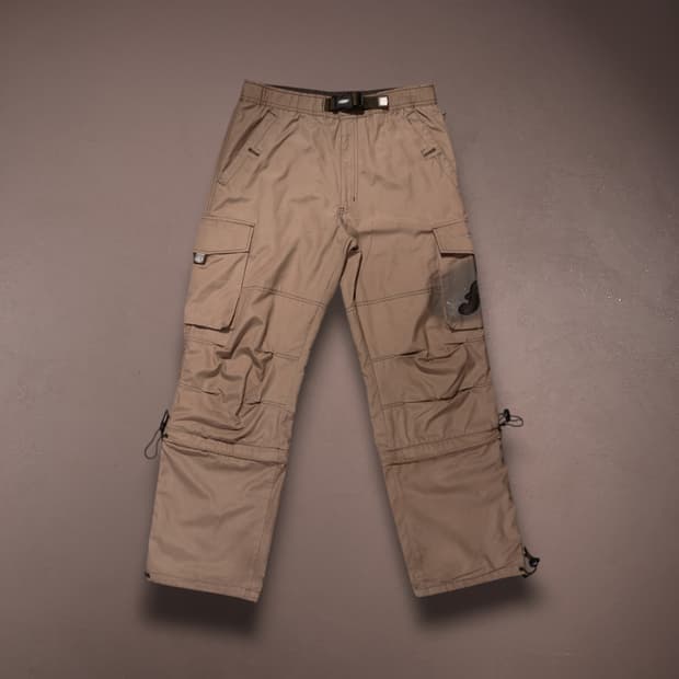 PJS' SURF 프린팅 나일론 카고팬츠