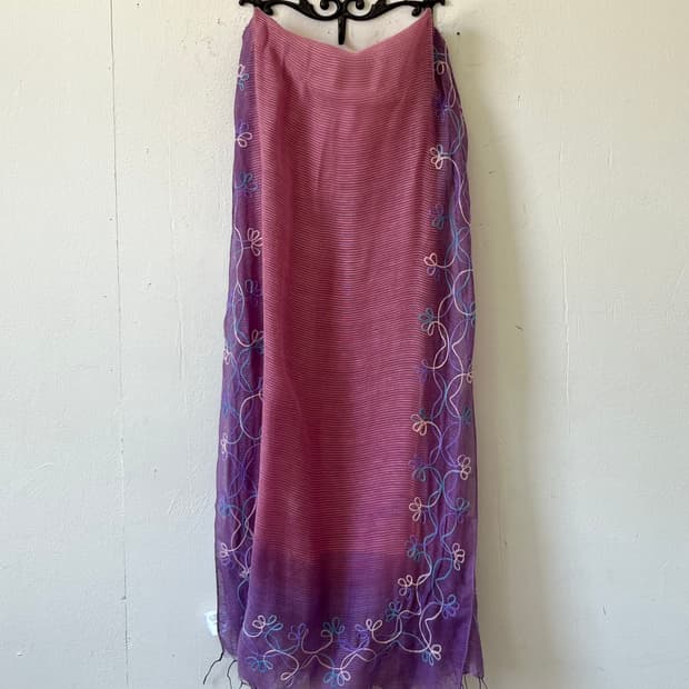 Japan vtg 라벤더 실크 머플러