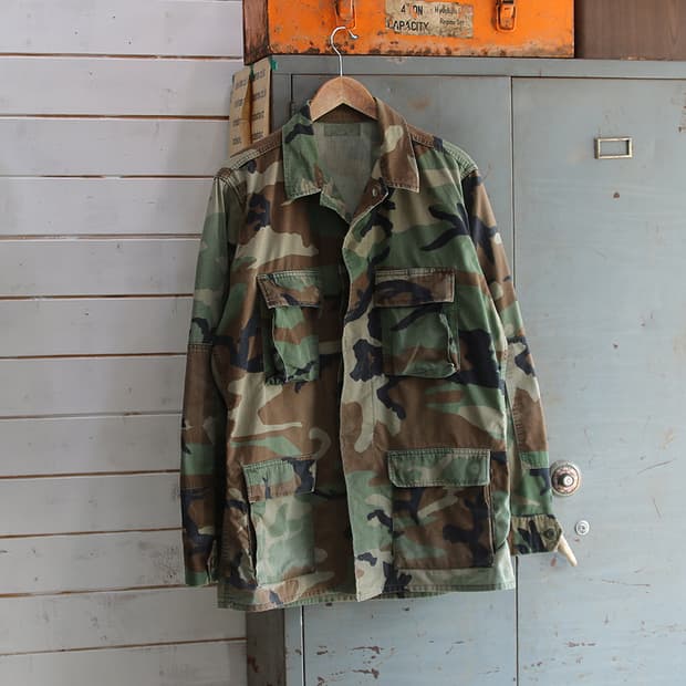 (착용컷) 90's U.S.ARMY B.D.U. 카모 퍼티그 자켓 105