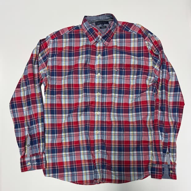 타미힐피거 빈티지 핏 레트로 체크셔츠 XL