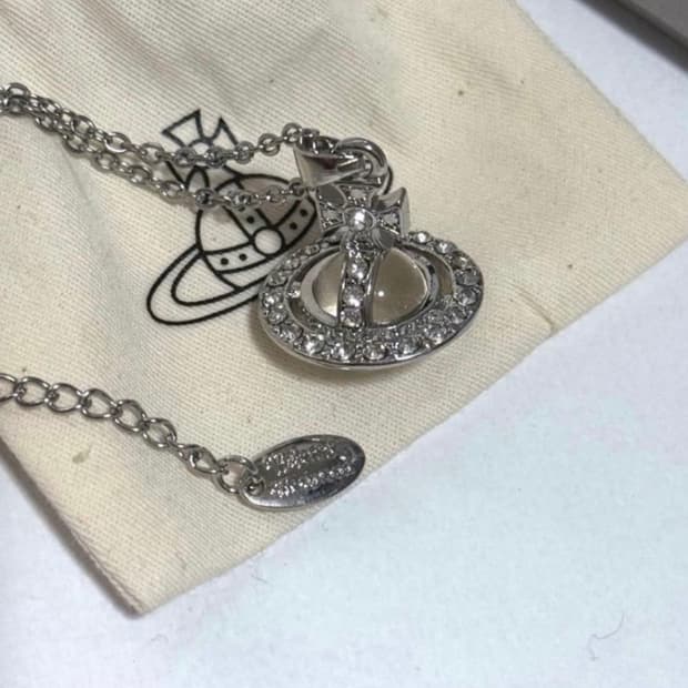 비비안웨스트우드 아카이브 클리어 크리스탈 orb 팬던트 목걸이