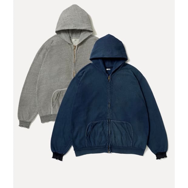 아프레쎄 빈티지 라이트 웨이트 후드집업 3 네이비