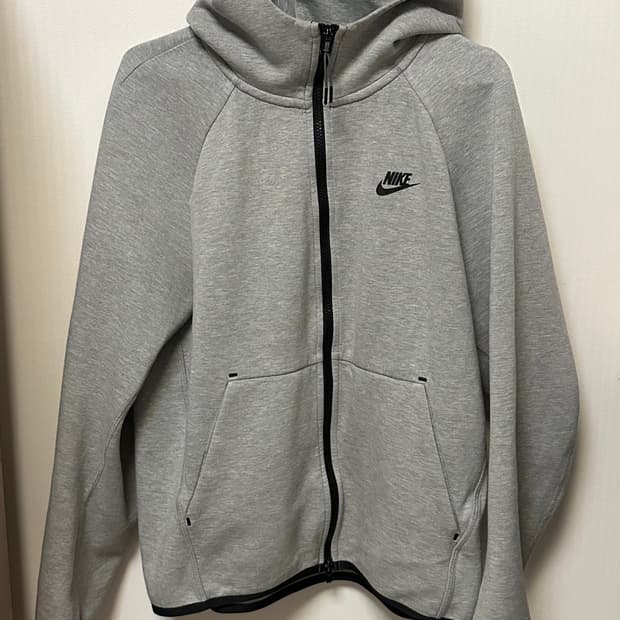 Nike gray hood zip-up