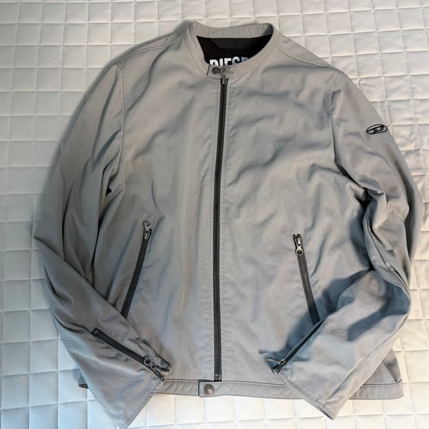 디젤 글로리 바이커 자켓 그레이 L