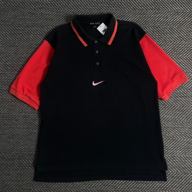 00s 나이키 센터 스우시 박시핏 카라 티셔츠o 3583