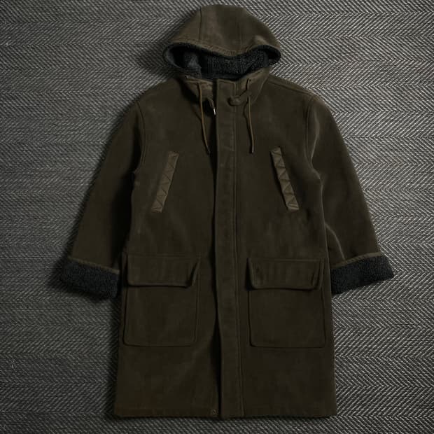 빈폴 스포츠 양털 라이닝 코듀로이 후드 코트 y 4677