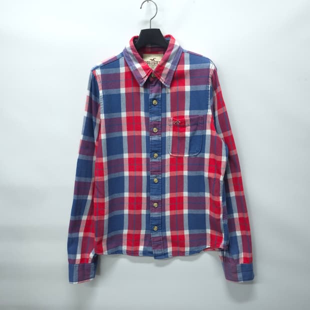 홀리스터 시그니처 로고 체크 플란넬 셔츠 (95)