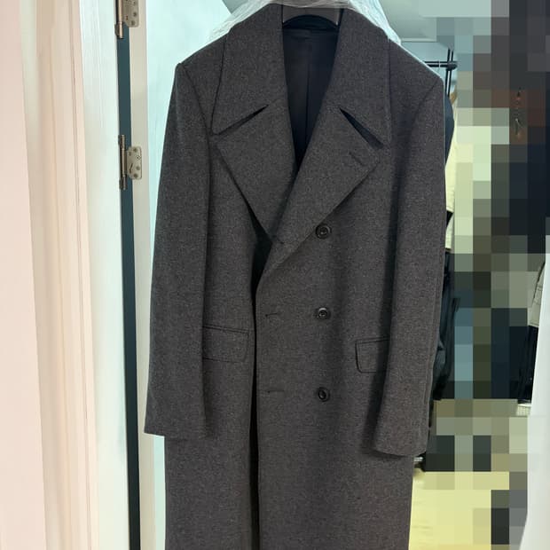 르메르 19FW 더블 브레스티드 울 코트 / 48 / 차콜