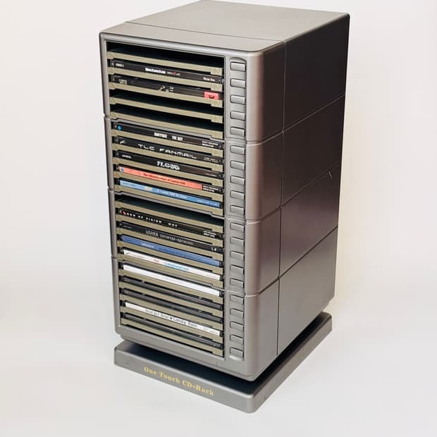 Vintage | 회전형 CD 수납 랙 | CD 보관 랙