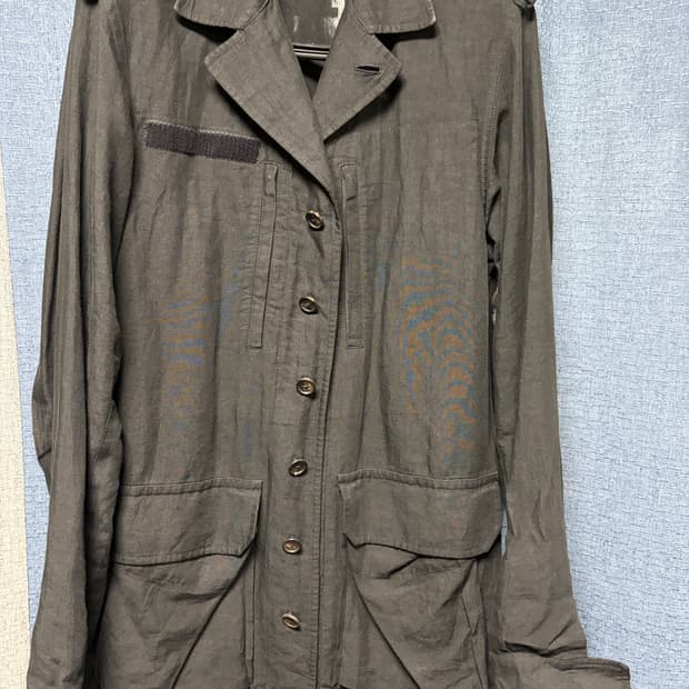 요지야마모토 벨크로 린넨자켓