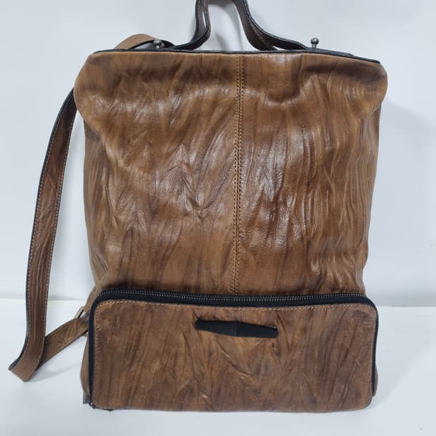 루즈앤 라운지 빈티지 브라운 가죽 백팩