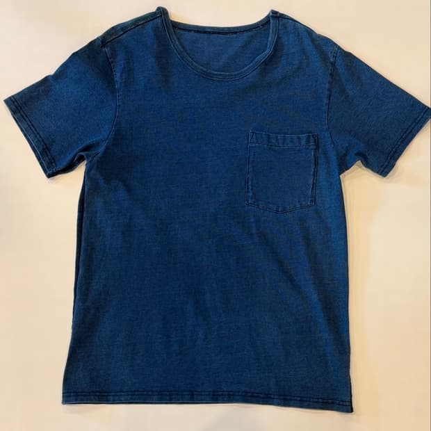 🏷️ ITEM Japan Vintage Indigo Pocket Tee