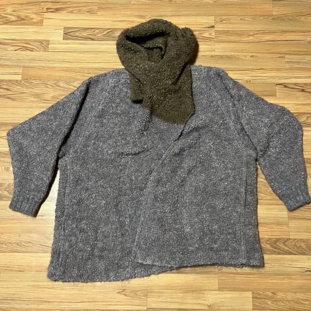 이세이미야케 후드 가디건 자켓