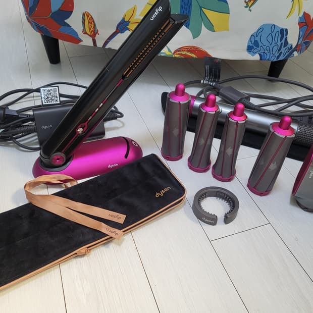 (국내정품)코랄 스트레이트너 푸시아/다이슨 에어랩 스타일러 풀세트 구성