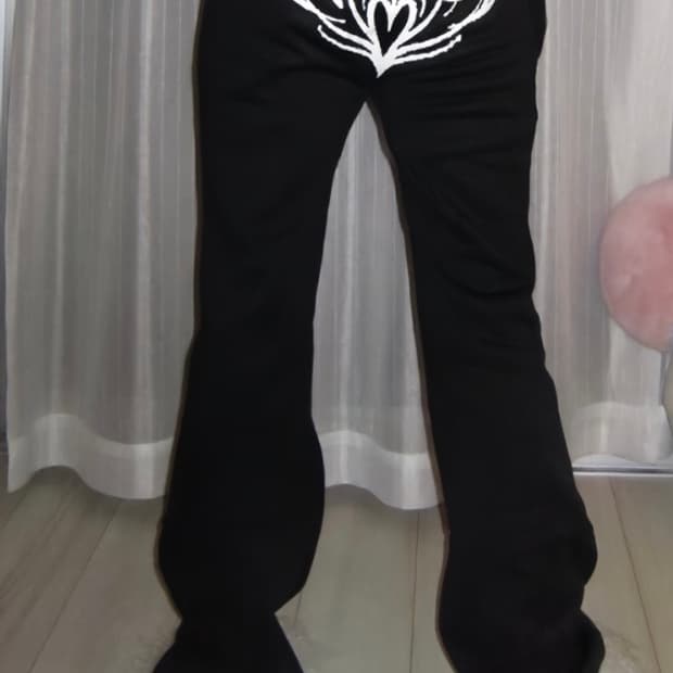 Srrybabe Heart Print Flare Stretch Casua