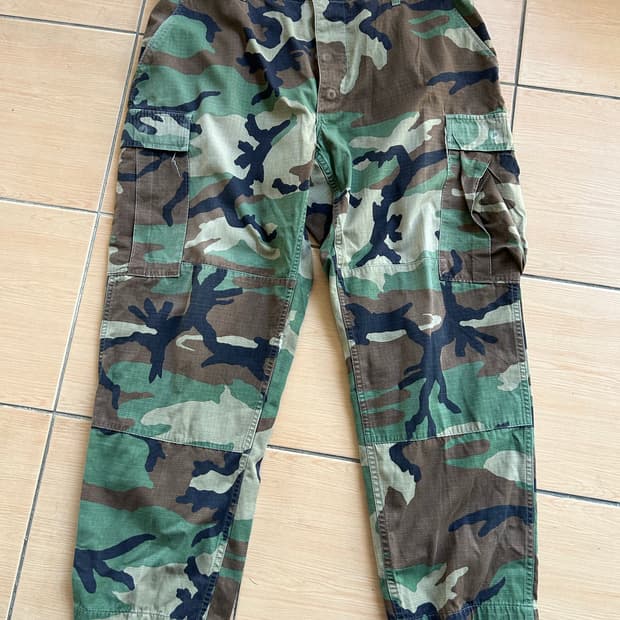 90’s 미군 오리지널 우드랜드BDU팬츠 라지/숏