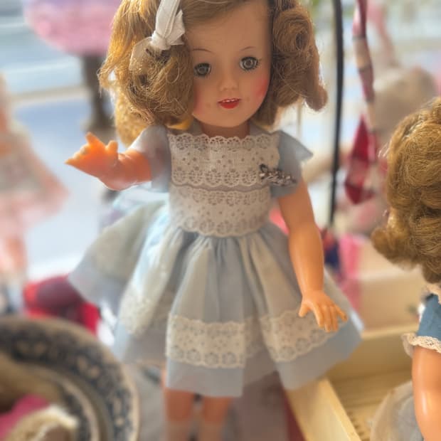 1930 미국빈티지 인형 셜리템플/스카이블루 원피스 