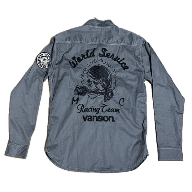 밴슨 레더 라이더 셔츠 그레이 M