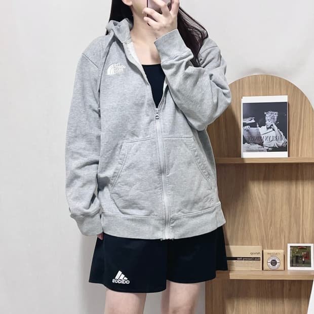 [정품] 노스페이스 그레이 기모 후집 [ L ]