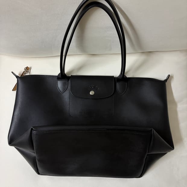 롱샴 르플리아쥬 시티 토트백 블랙 L