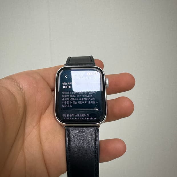 [배터리 효율100%] 애플워치 SE2 44mm 실버 GPS+셀룰러 풀구