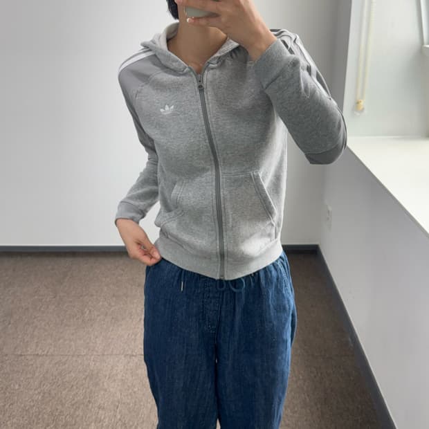 Adidas 아디다스 스몰 파이어버드 그레이 후드집업