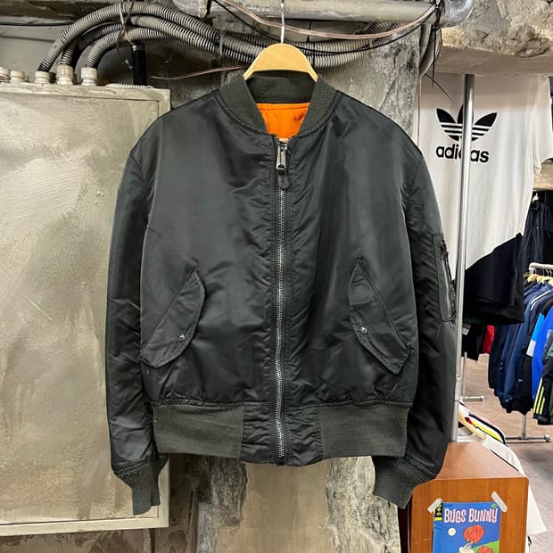 알파인더스트리 리버시블 ma1 항공점퍼 L #csz2787  