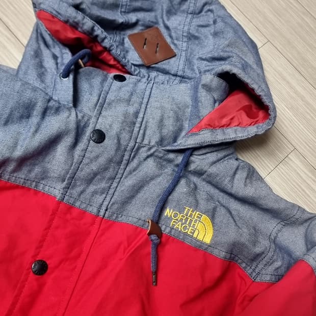 90s 빈티지 노스페이스 등산자켓 회색/레드(100)