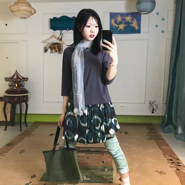 은근히 반복되는 민트 컬러 포인트가 귀여운••🍵🧩