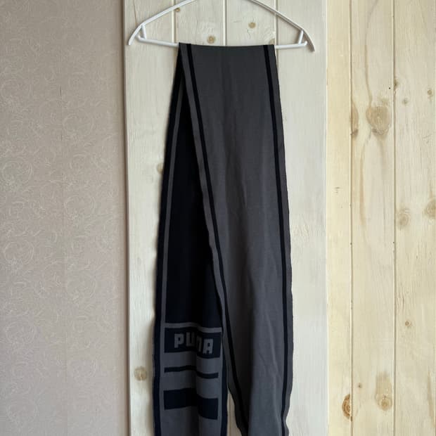 퓨마 빈티지 리버시블 그레이 머플러