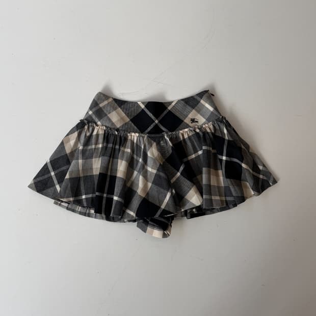 Burberry 버버리 셔링 체크 치마바지 36
