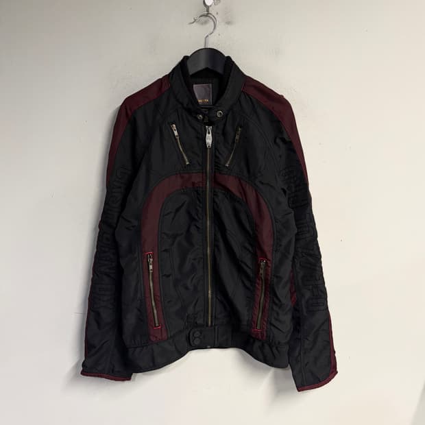 DIESEL biker jacket burgundy 