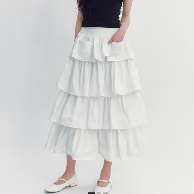 더티스 에이프런 스커트 maxi apron skirt