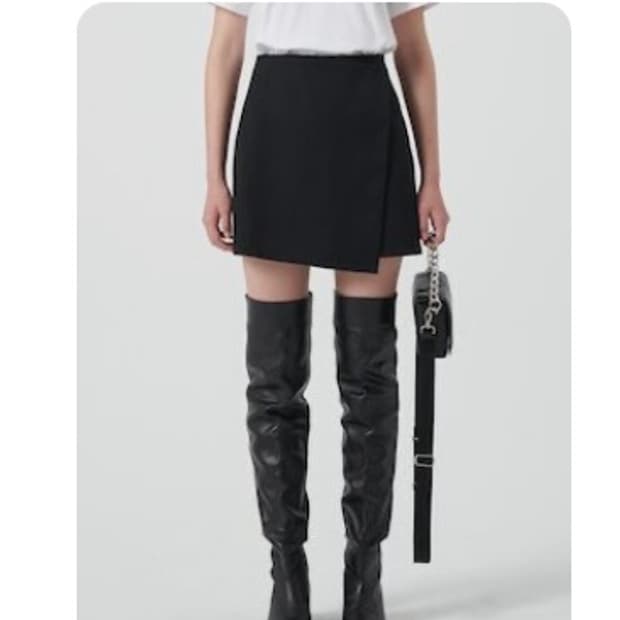 준지여성 junn.j 랩스커트 쇼츠 36 새상품