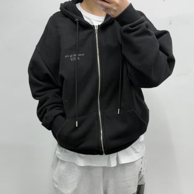 [2] 아크메드라비 블랙 후드집업