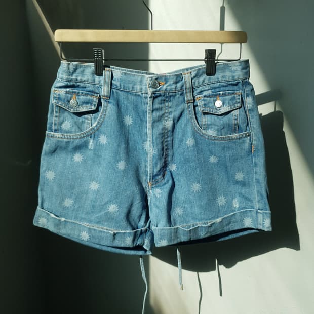 Sunao Kuwahara Corset Denim Shorts