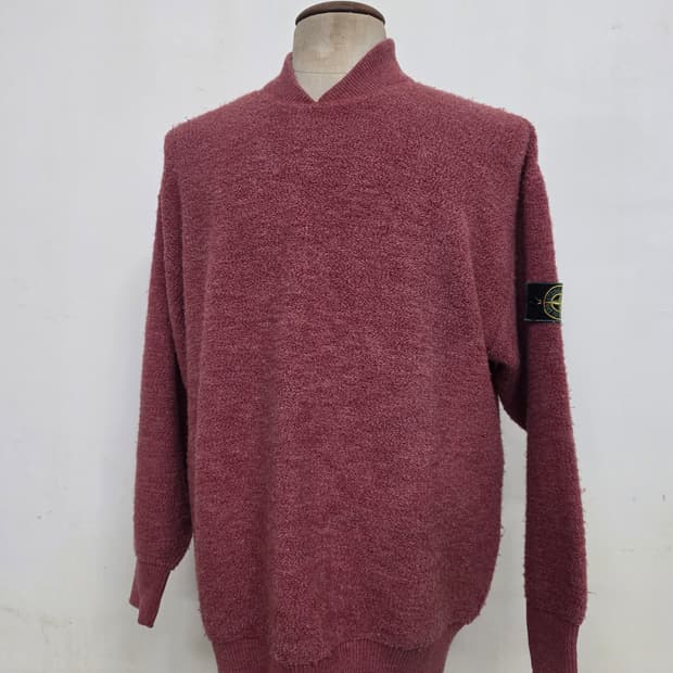 80s 스톤 아일랜드 그린 엣지 테디 니트