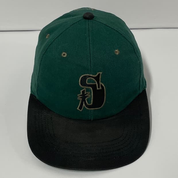 90s Stussy S logo two-tone cap 