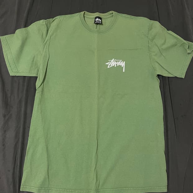 STUSSY COASTLINE TEE - GREEN M