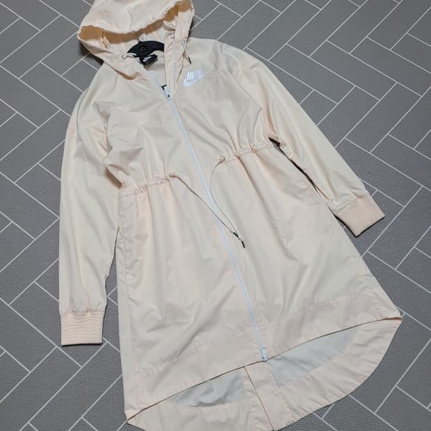 나이키 여성 웨이브 우븐 롱 윈드브레이커 S