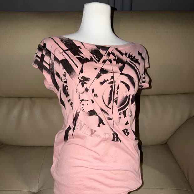 Diesel signature printing detail top