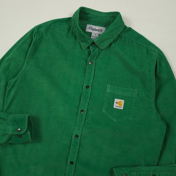 L(100) 칼하트 리워크 코듀로이셔츠 그린